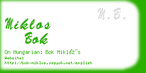 miklos bok business card